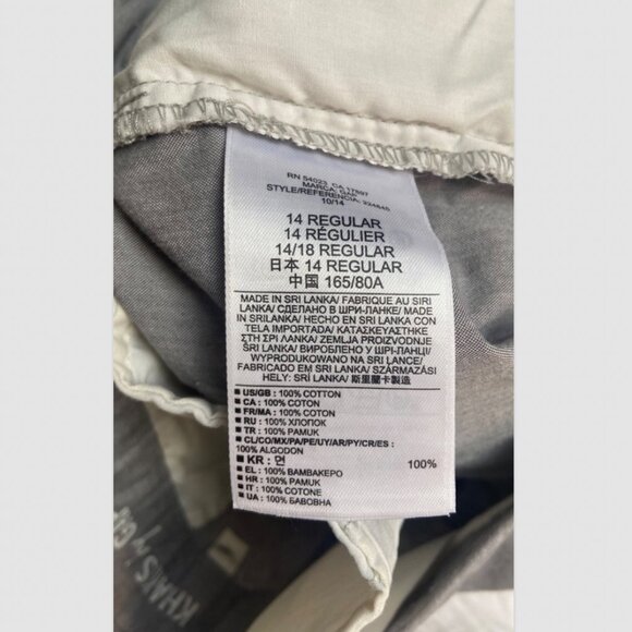 GAP Broken In Straight Gray Cotton Khakis Pants Size 14 - Picture 7 of 7